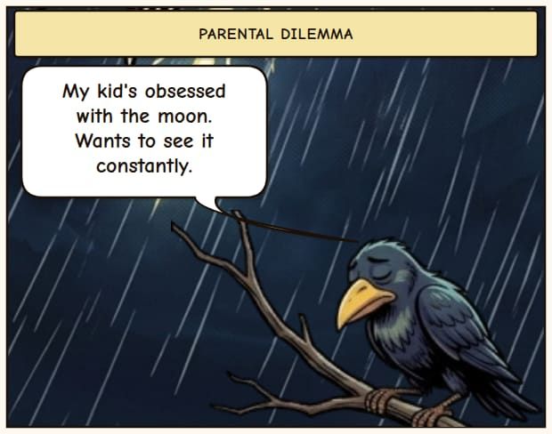 Toddler's Lunar Fixation